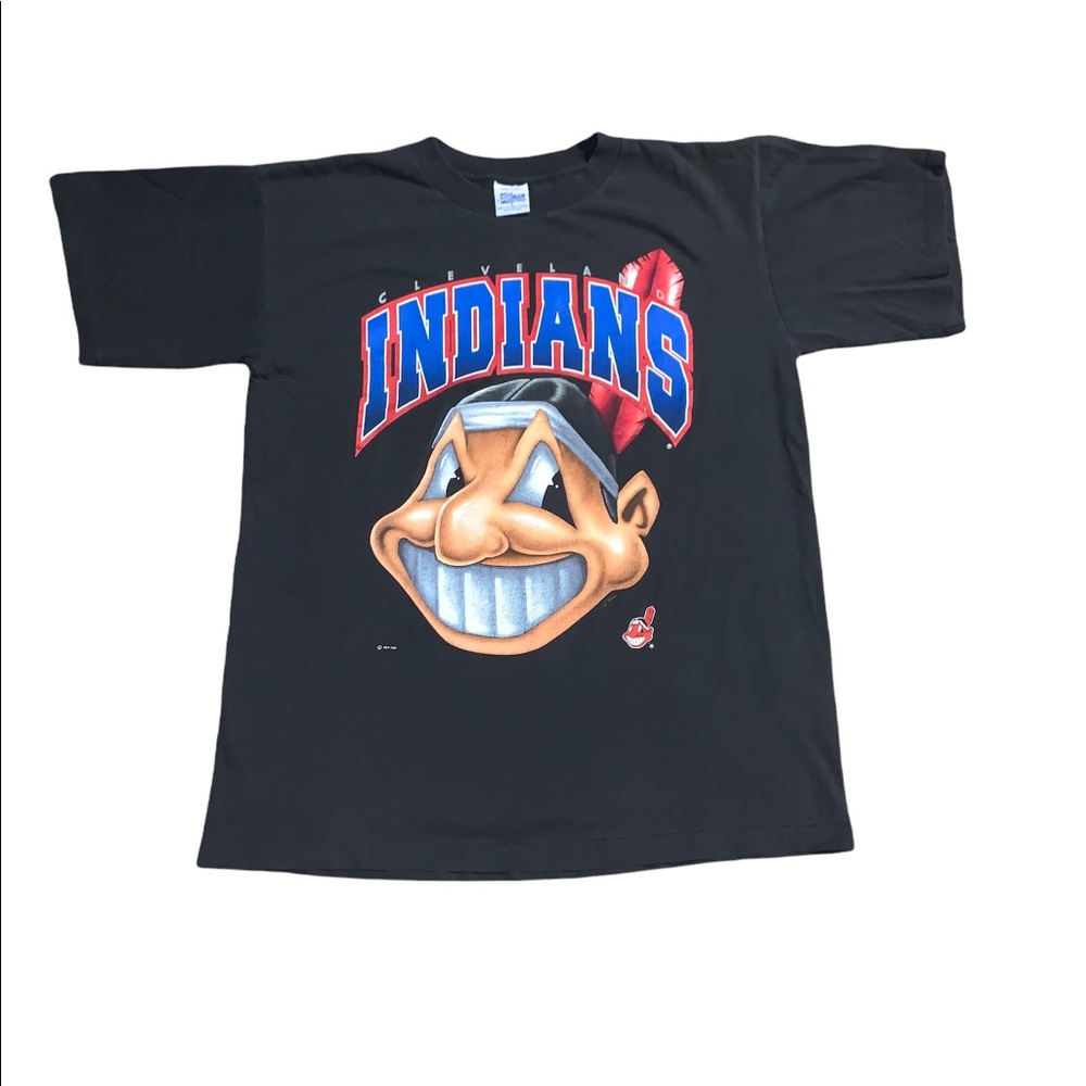 Vintage 1993 Cleveland Indians Salem Sportswear Chief Wahoo Single Stitch Shirt